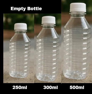 emtpy water bottles